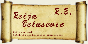Relja Belušević vizit kartica
